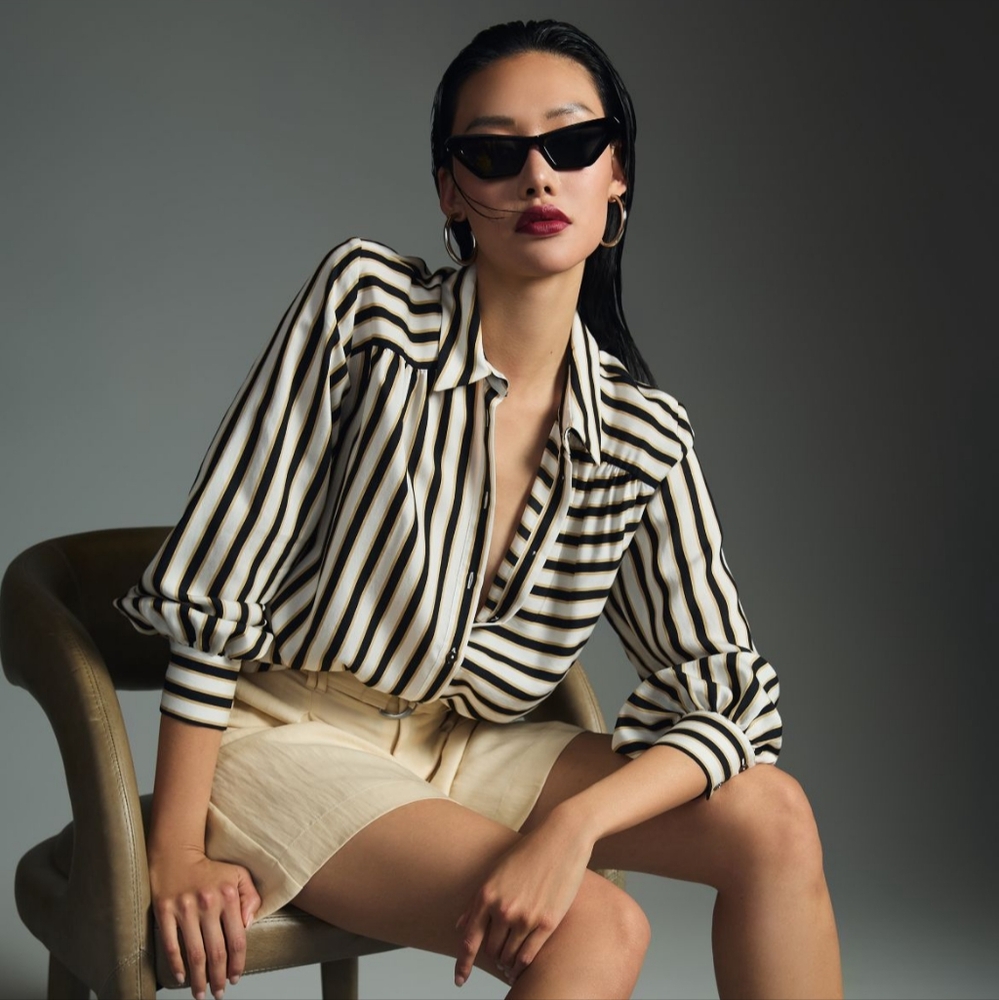 Silky Striped Buttondown